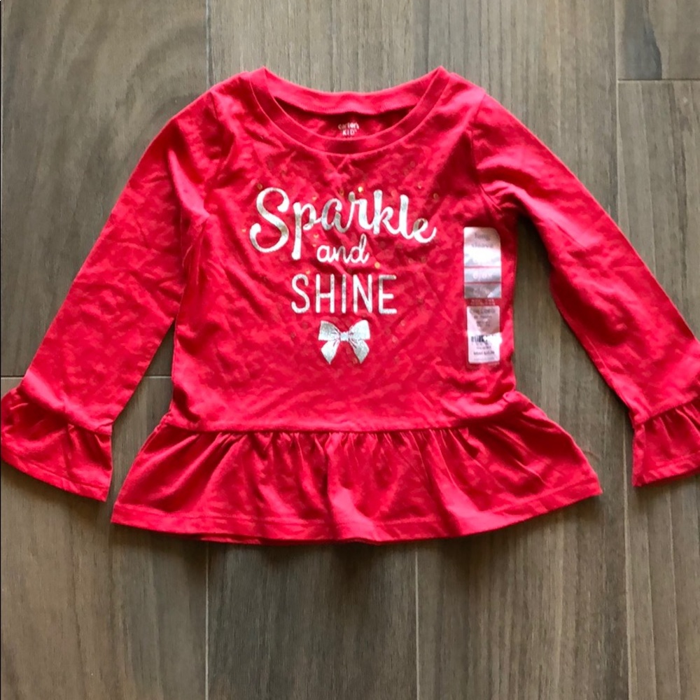 Girls long sleeve sparkle & shine shirt. NWT.